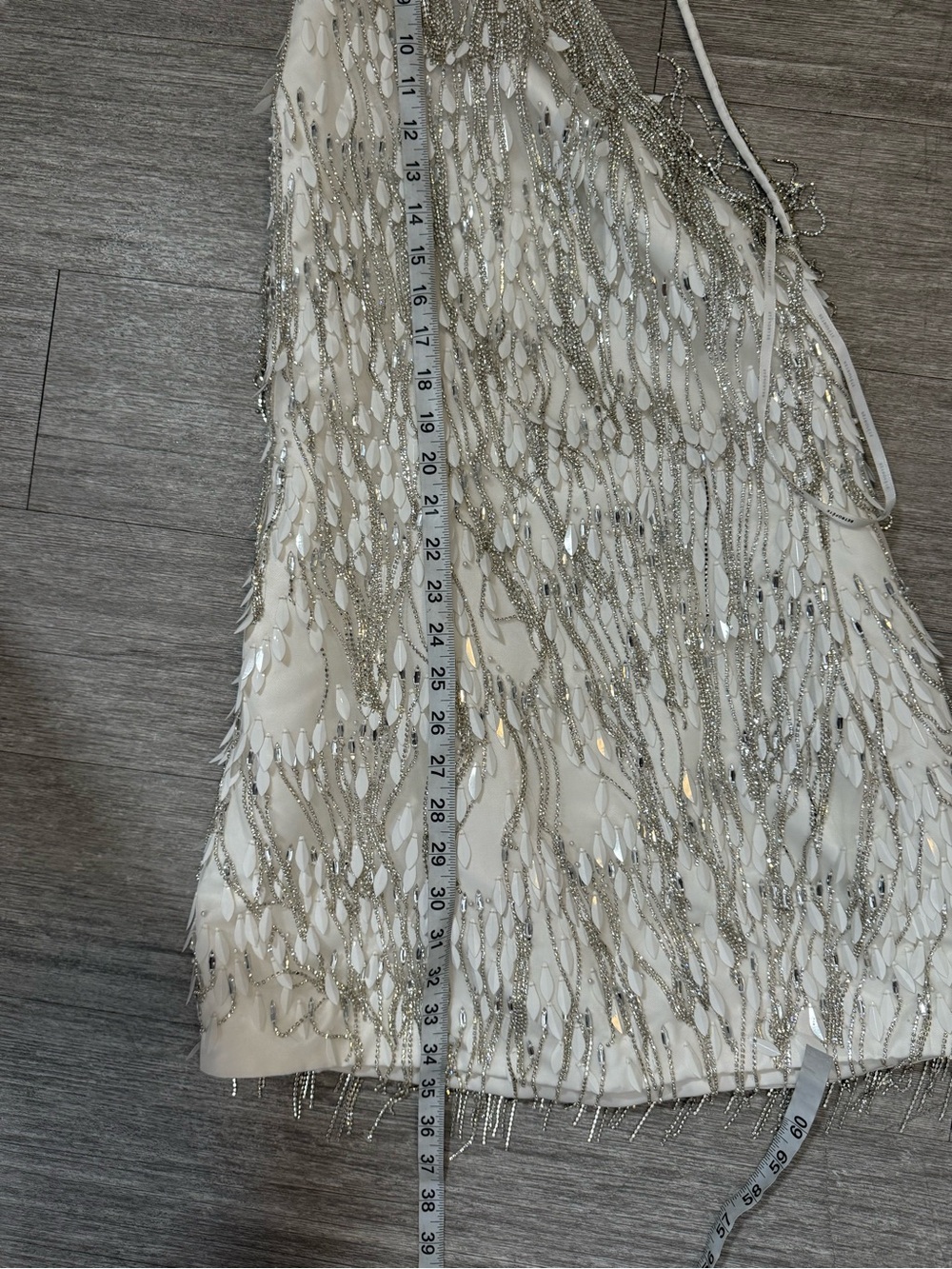 Retrofete Silver Backless Fringe Mini Dress - Picture 9 of 15
